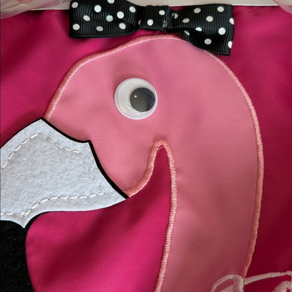NWT - Evergreen appliqué Garden Flag - “Let’s Flamingle” pink flamingo - Picture 5 of 5
